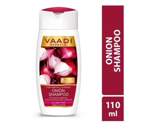 Onion Shampoo with Black Seed Oil, Plant Keratin & PRO Vitamin B5 - 110ml