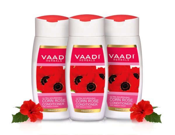 Pack of 3 CORN ROSE CONDITIONER with Hibiscus extract - 110 ml x 3