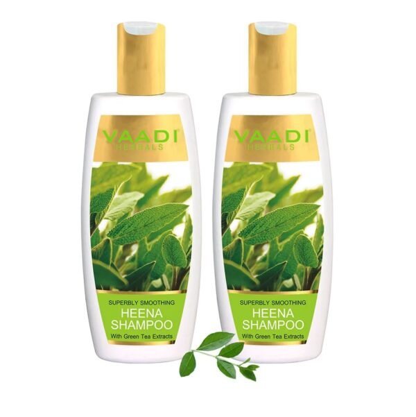 Superbly Smoothing Heena Shampoo With Green Tea Extracts (350ml x 2)