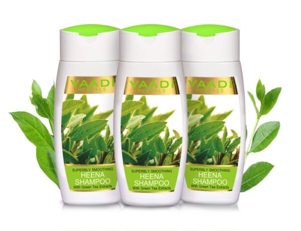 Superbly Smoothing Heena Shampoo With Green Tea Extracts (110 ml x 3)