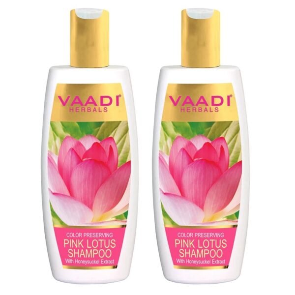 Pink Lotus Shampoo With Honeysuckel Extract - Color Preserving (350ml x 2)