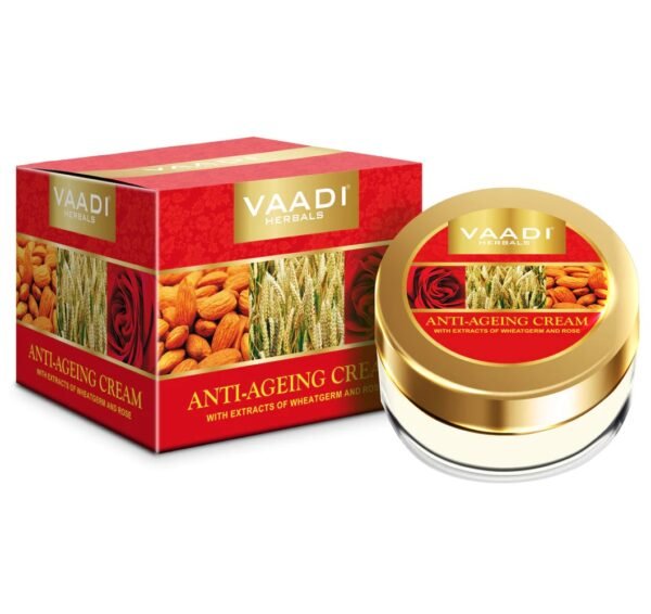 Anti Ageing Cream with Almond, Wheatgerm - Boosts Collagen & Delays Wrinkles (30 gms / 1.1 oz)