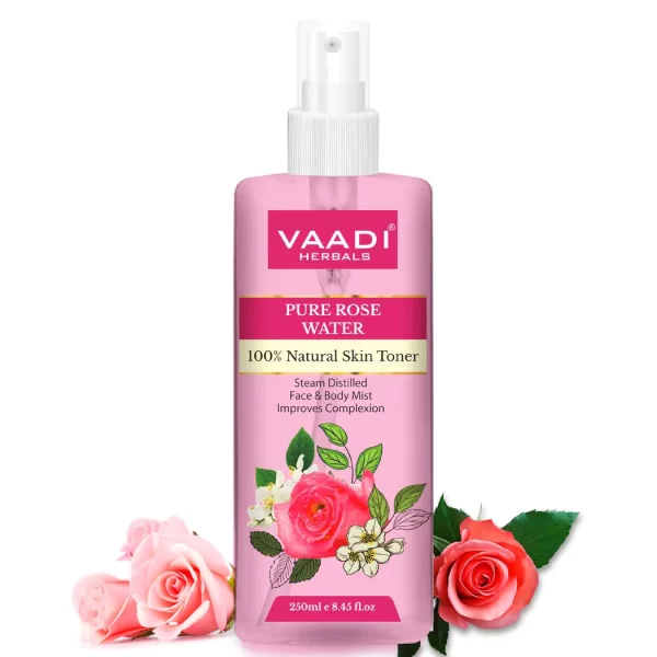 Rose Water Face Mist - 100% Natural & Pure Skin Toner (250 ml)
